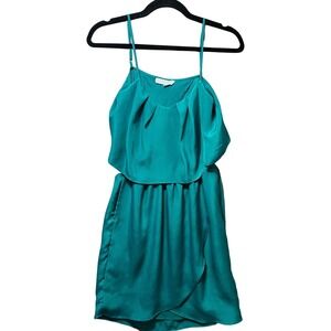 BCBGeneration‎ Teal Popover Tulip Mini Dress XS Sleeveless